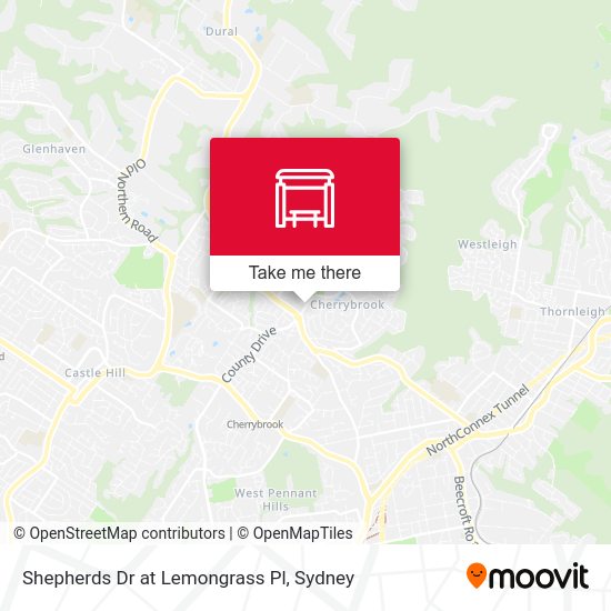 Shepherds Dr at Lemongrass Pl map