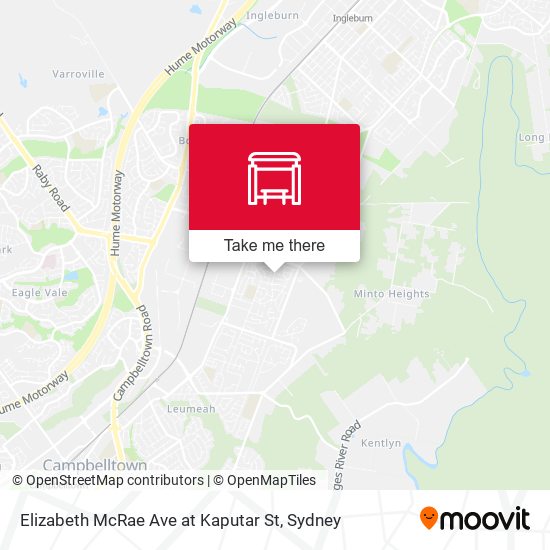 Elizabeth McRae Ave at Kaputar St map