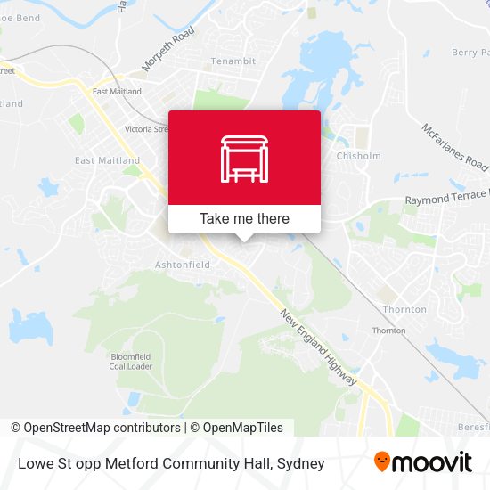 Lowe St opp Metford Community Hall map