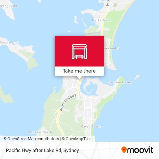 Pacific Hwy after Lake Rd map