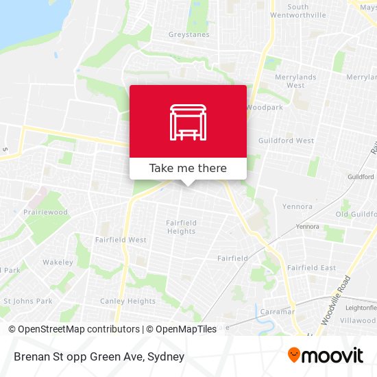 Brenan St opp Green Ave map