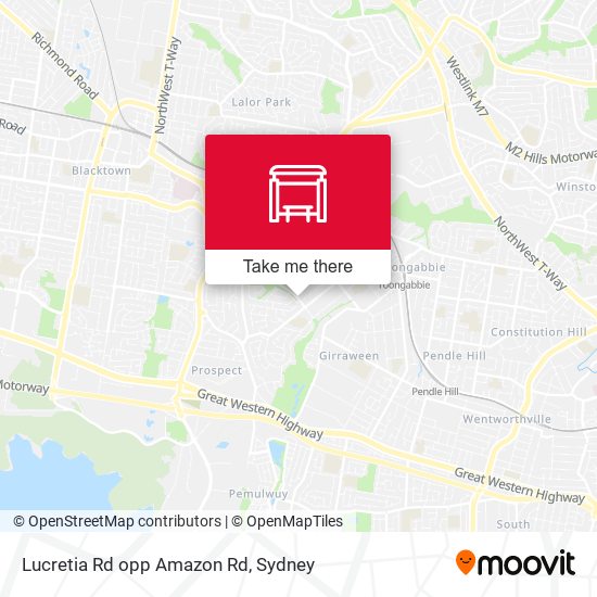 Lucretia Rd opp Amazon Rd map