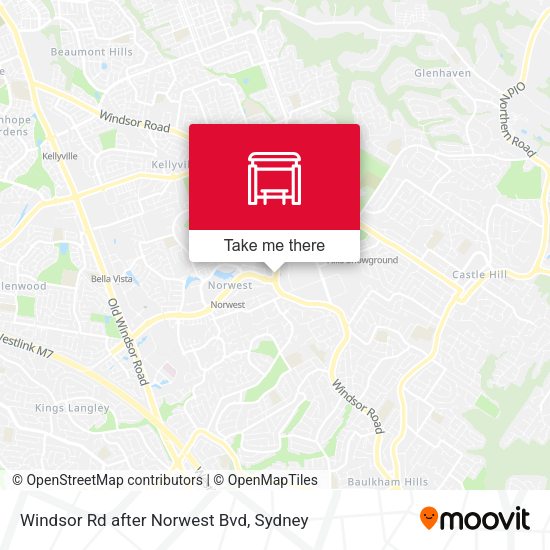 Windsor Rd after Norwest Bvd map