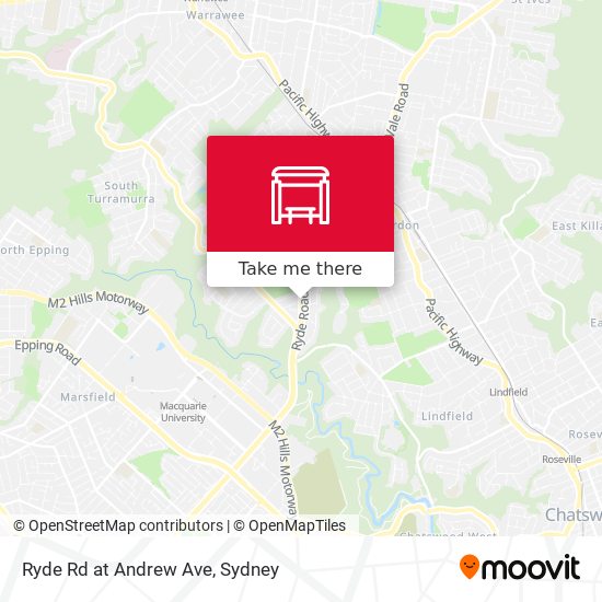 Ryde Rd at Andrew Ave map