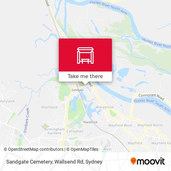 Sandgate Cemetery, Wallsend Rd map