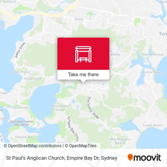 St Paul's Anglican Church, Empire Bay Dr map