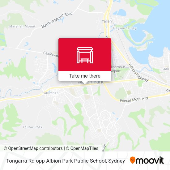 Tongarra Rd opp Albion Park Public School map