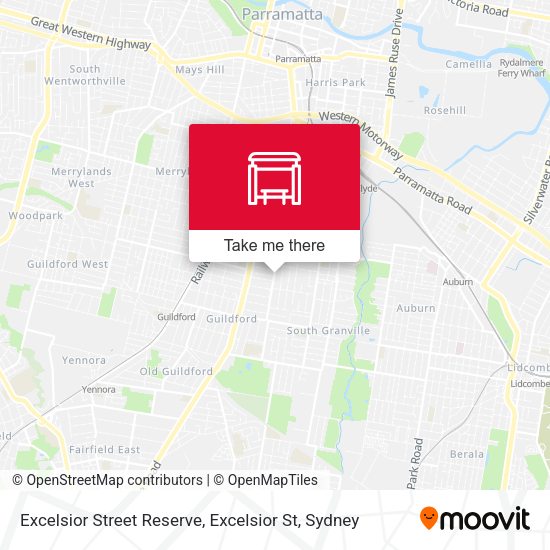 Excelsior Street Reserve, Excelsior St map