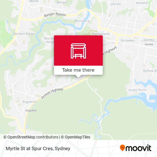 Myrtle St at Spur Cres map