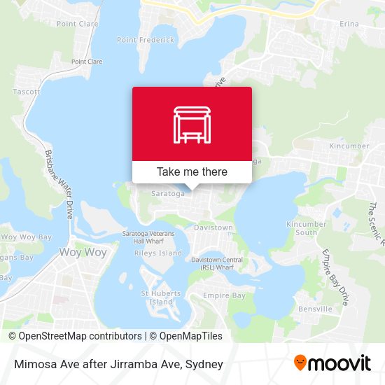 Mimosa Ave after Jirramba Ave map
