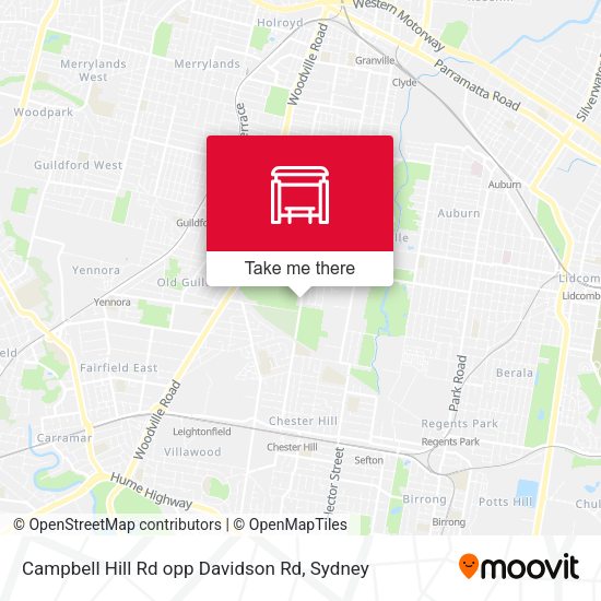 Campbell Hill Rd opp Davidson Rd map
