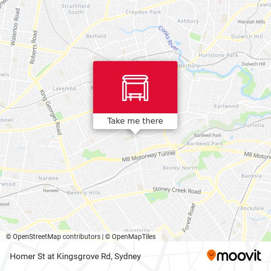 Homer St at Kingsgrove Rd map