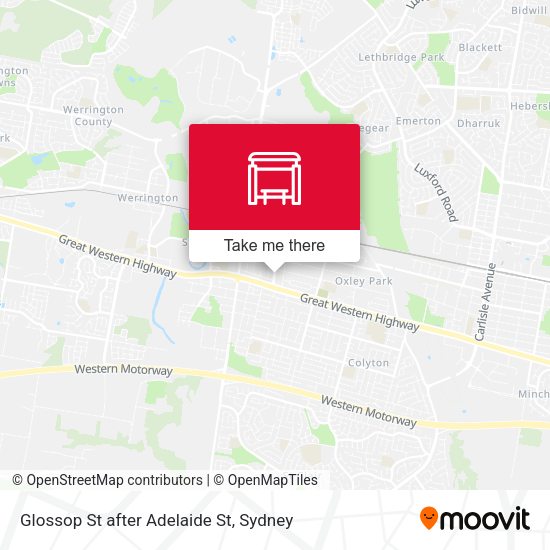 Glossop St after Adelaide St map