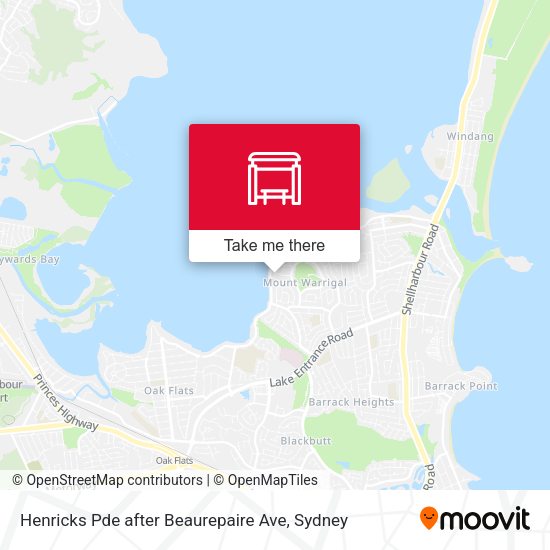 Henricks Pde after Beaurepaire Ave map