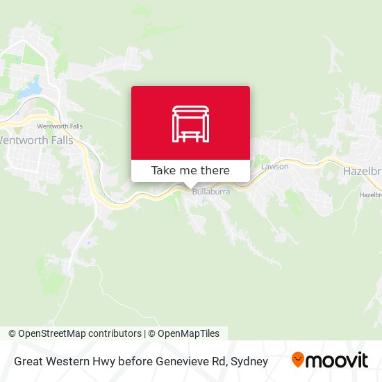 Great Western Hwy before Genevieve Rd map