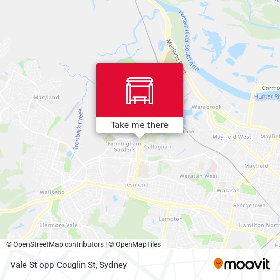Vale St opp Couglin St map