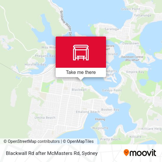 Blackwall Rd after McMasters Rd map