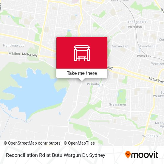 Reconciliation Rd at Butu Wargun Dr map