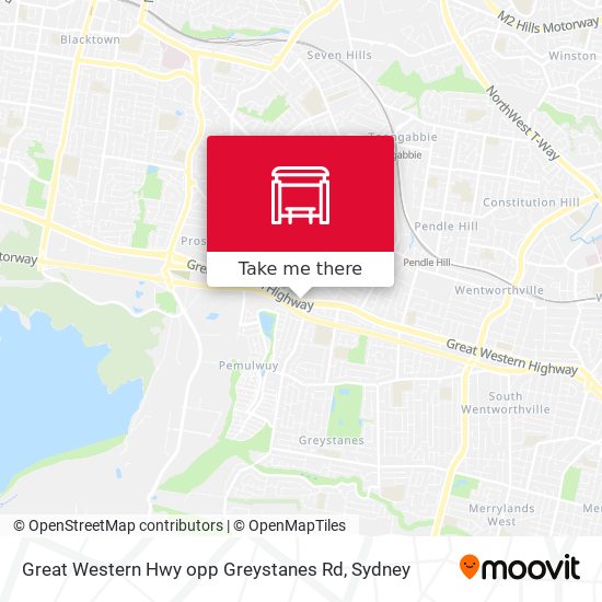 Great Western Hwy opp Greystanes Rd map