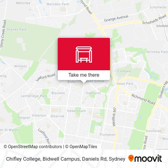 Chifley College, Bidwell Campus, Daniels Rd map