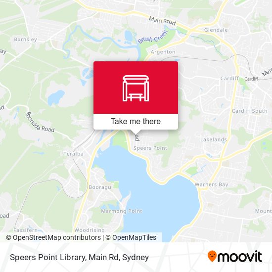 Speers Point Library, Main Rd map