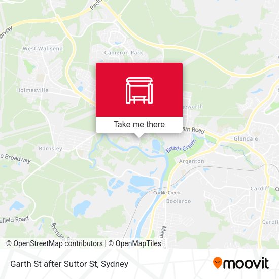 Garth St after Suttor St map