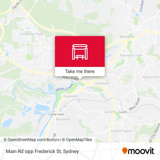 Main Rd opp Frederick St map