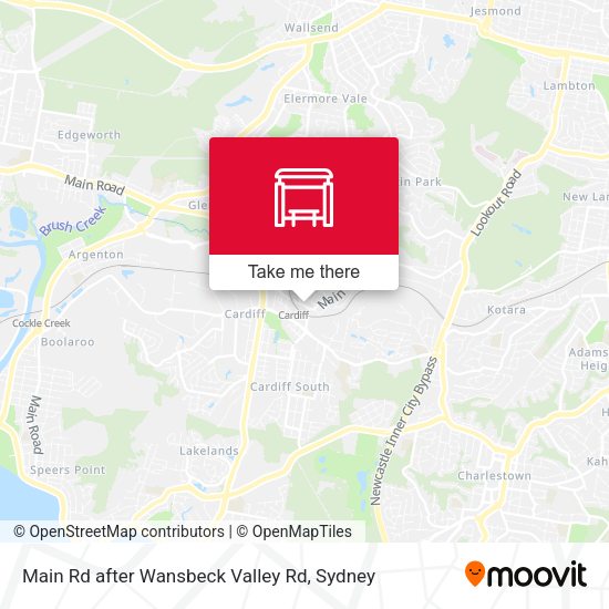 Main Rd after Wansbeck Valley Rd map