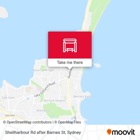 Shellharbour Rd after Barnes St map