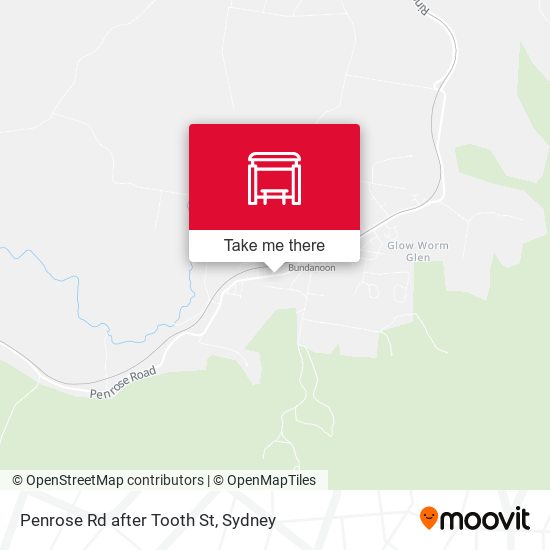 Penrose Rd after Tooth St map