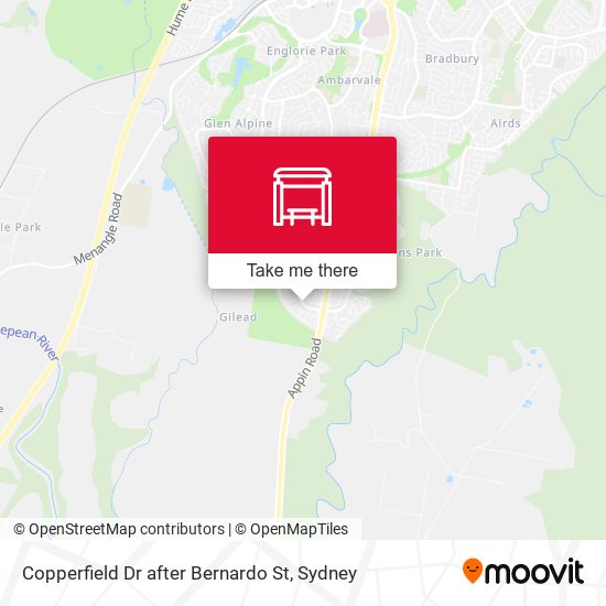 Copperfield Dr after Bernardo St map