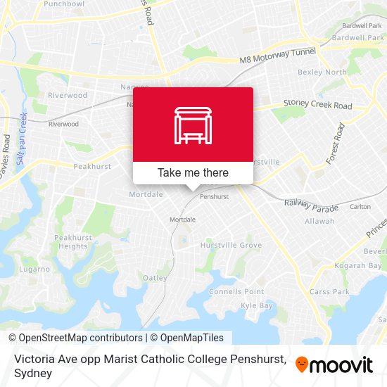Victoria Ave opp Marist Catholic College Penshurst map