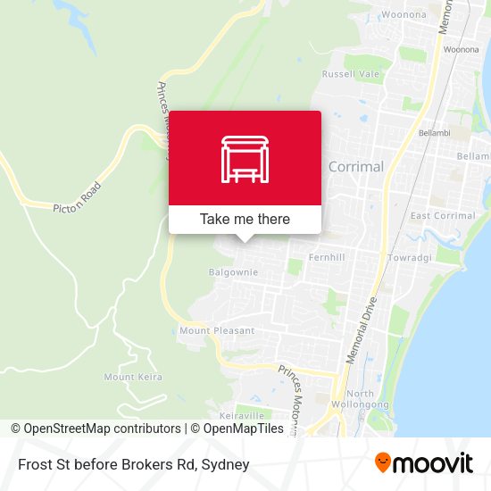 Frost St before Brokers Rd map