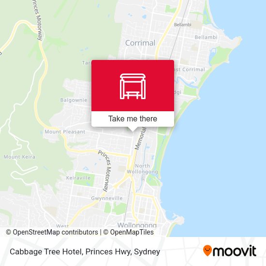 Cabbage Tree Hotel, Princes Hwy map