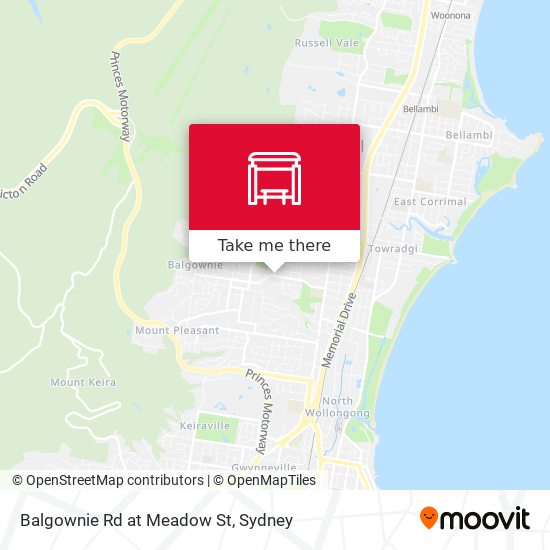 Balgownie Rd at Meadow St map