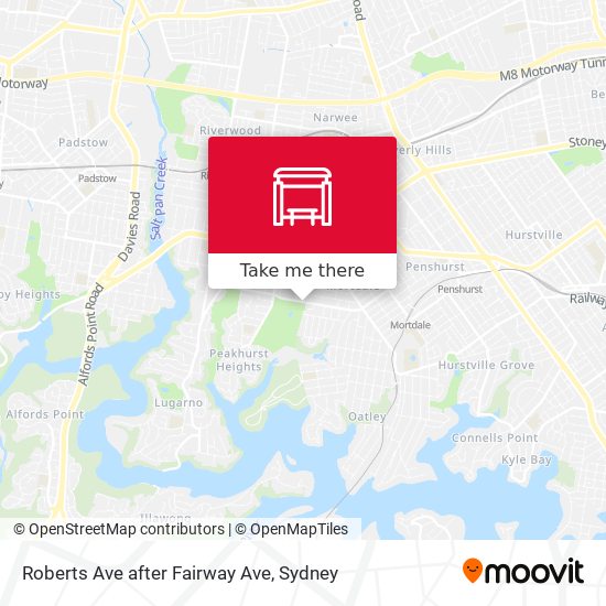 Roberts Ave after Fairway Ave map