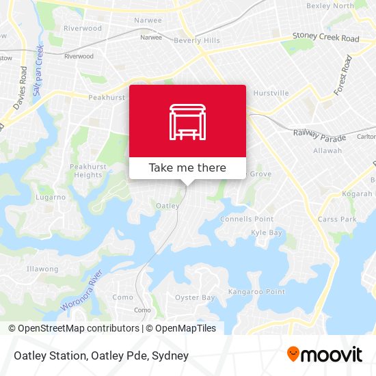 Oatley Station, Oatley Pde map