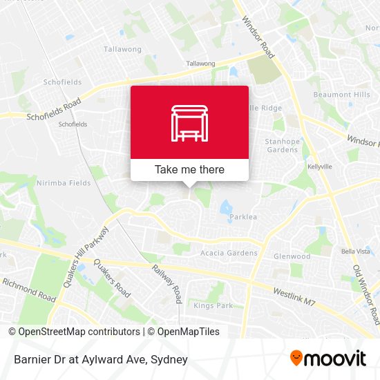 Barnier Dr at Aylward Ave map