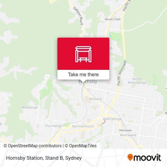 Hornsby Station, Stand B map