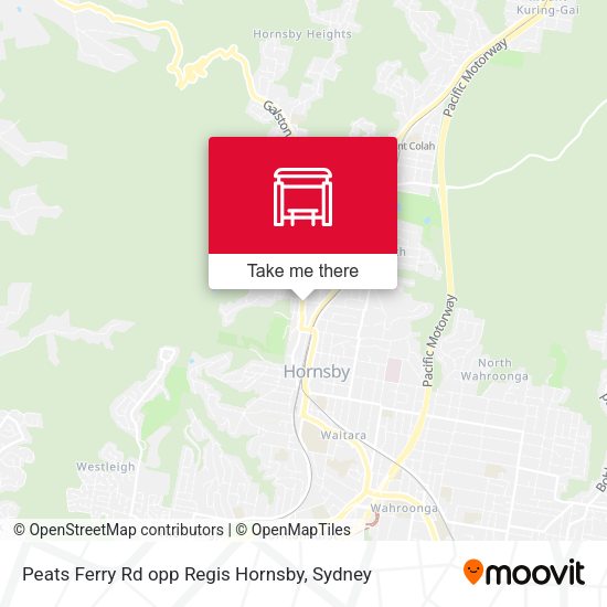 Peats Ferry Rd opp Regis Hornsby map