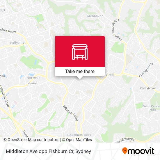 Middleton Ave opp Fishburn Cr map