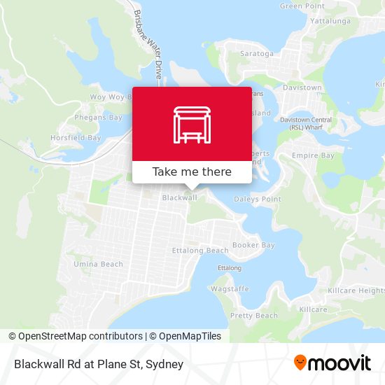 Blackwall Rd at Plane St map