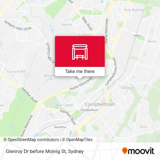 Glenroy Dr before Molvig St map