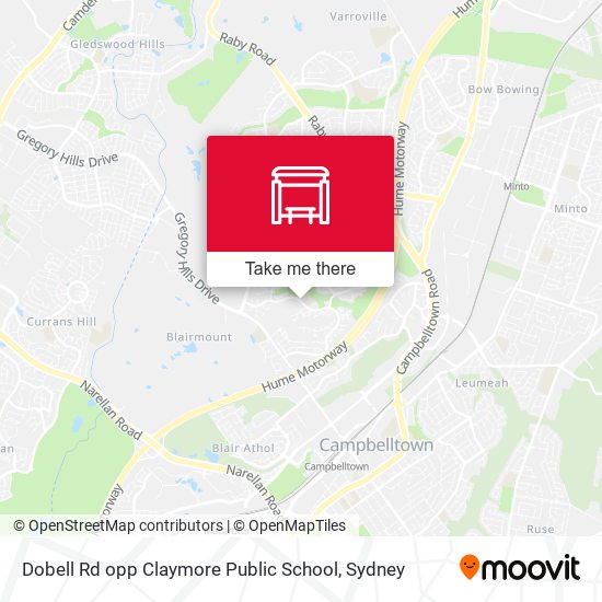 Dobell Rd opp Claymore Public School map