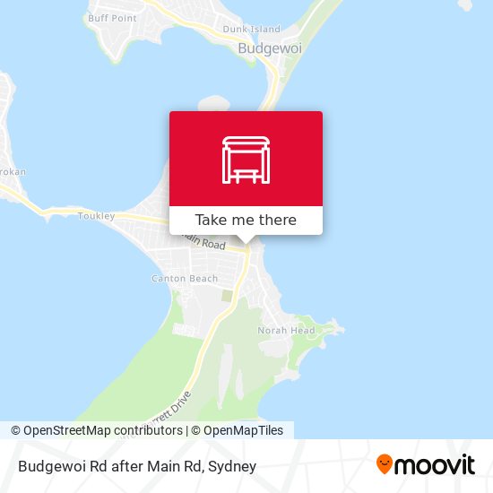 Budgewoi Rd after Main Rd map