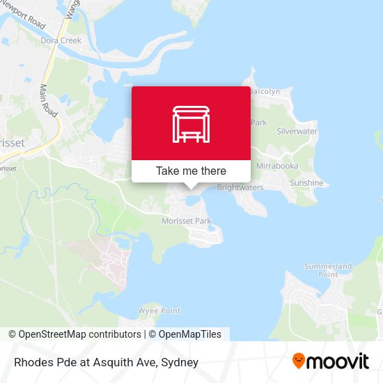 Rhodes Pde at Asquith Ave map