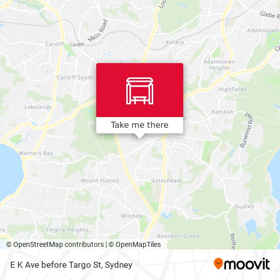 E K Ave before Targo St map