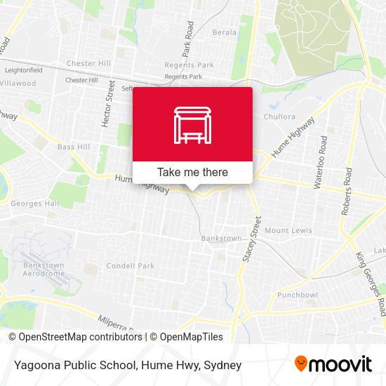 Yagoona Public School, Hume Hwy map