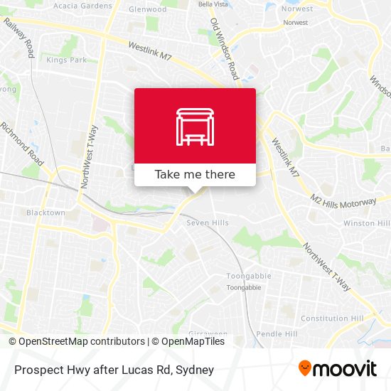 Prospect Hwy after Lucas Rd map