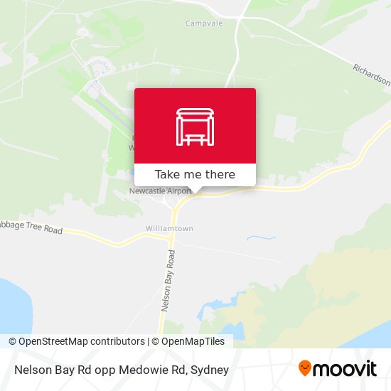 Mapa Nelson Bay Rd opp Medowie Rd